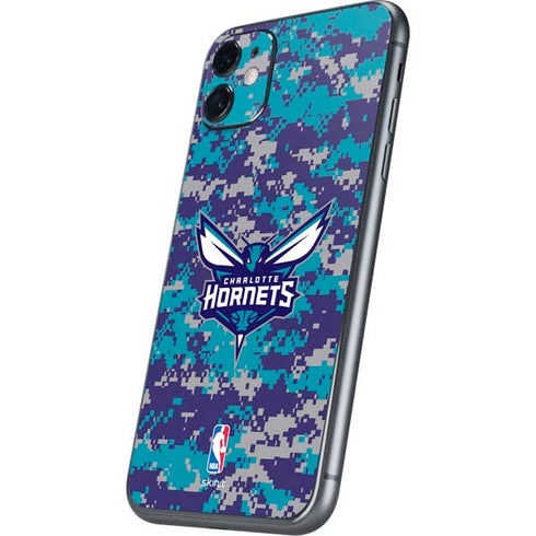 NBA Charlotte Hornets Digi Camo iPhone 11 Skin