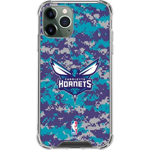 NBA Charlotte Hornets Digi Camo iPhone 12 Pro Max Clear Case