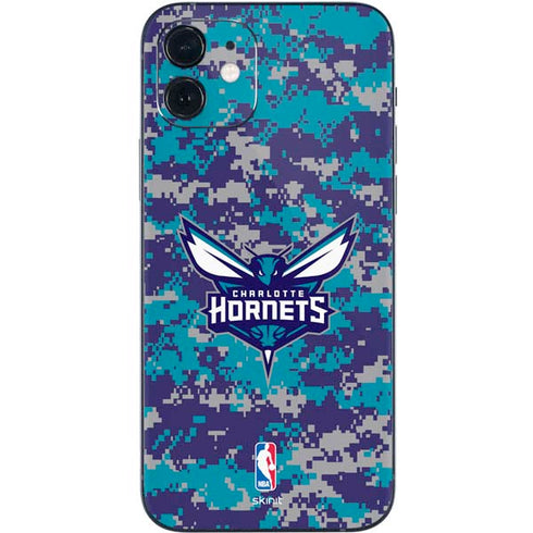 NBA Charlotte Hornets Digi Camo iPhone 12 Skin