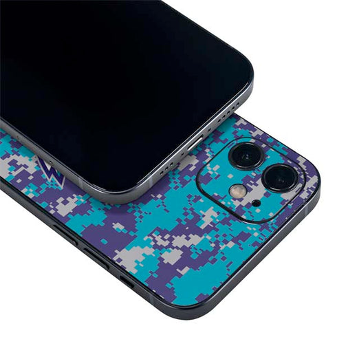 NBA Charlotte Hornets Digi Camo iPhone 12 Skin