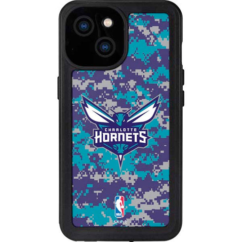 NBA Charlotte Hornets Digi Camo iPhone 13 Mini Waterproof Case