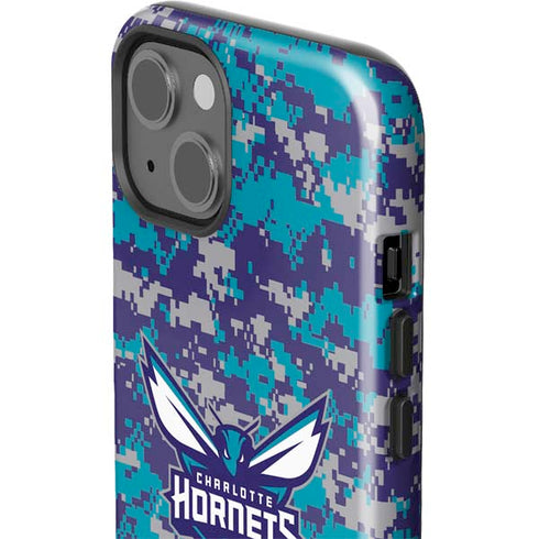 NBA Charlotte Hornets Digi Camo iPhone 15 Plus Impact Case