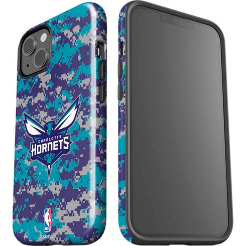 NBA Charlotte Hornets Digi Camo iPhone 15 Plus Impact Case