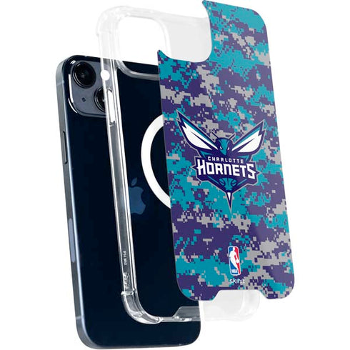 NBA Charlotte Hornets Digi Camo iPhone 15 Plus MagSafe Case