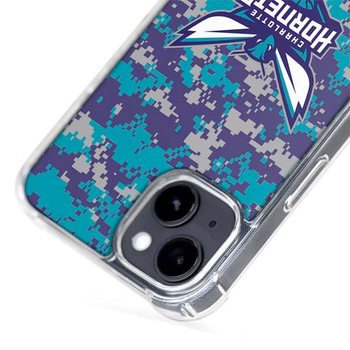 NBA Charlotte Hornets Digi Camo iPhone 14 Plus MagSafe Case
