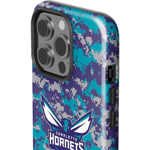 NBA Charlotte Hornets Digi Camo iPhone 15 Pro Impact Case