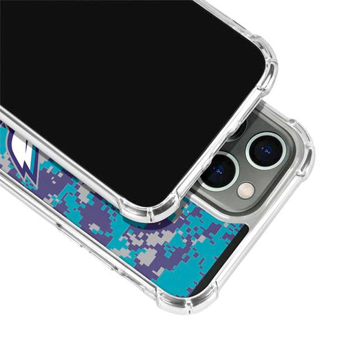 NBA Charlotte Hornets Digi Camo iPhone 15 Pro Max Clear Case