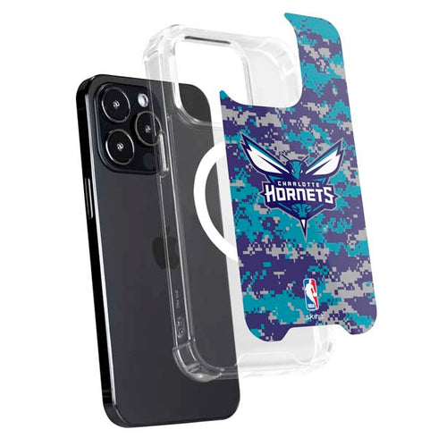 NBA Charlotte Hornets Digi Camo iPhone 15 Pro Max MagSafe Case