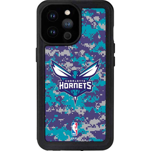 NBA Charlotte Hornets Digi Camo iPhone 14 Pro Max Waterproof Case