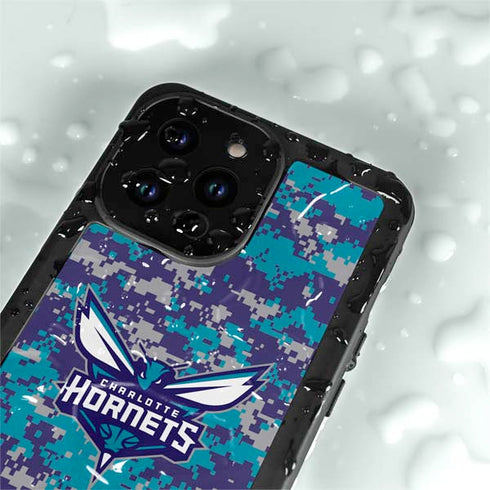 NBA Charlotte Hornets Digi Camo iPhone 14 Pro Max Waterproof Case