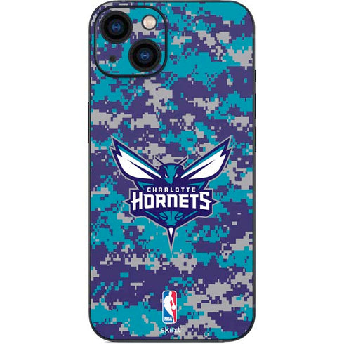 NBA Charlotte Hornets Digi Camo iPhone 14 Skin