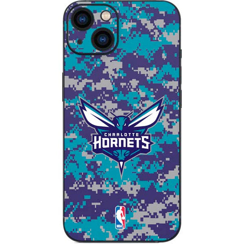 NBA Charlotte Hornets Digi Camo iPhone 15 Skin