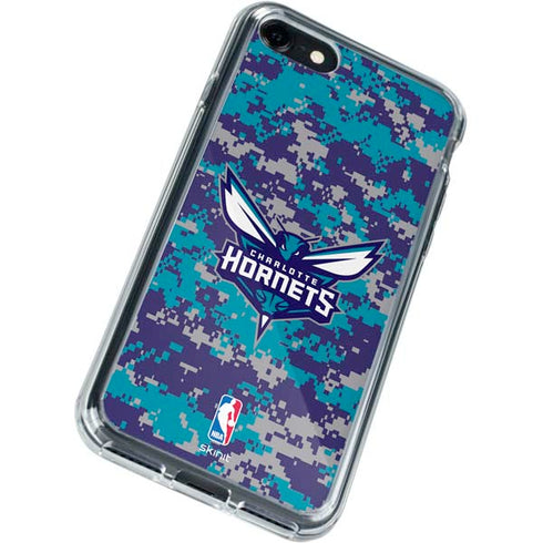 NBA Charlotte Hornets Digi Camo iPhone SE (2nd & 3rd Gen) Clear Case
