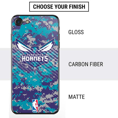 NBA Charlotte Hornets Digi Camo iPhone SE (2nd & 3rd Gen) Skin
