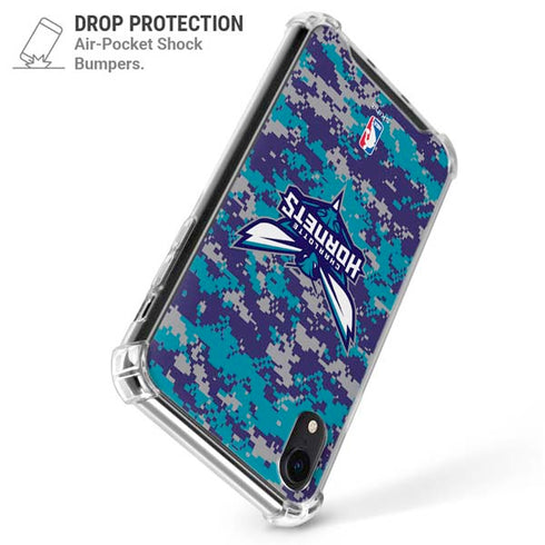 NBA Charlotte Hornets Digi Camo iPhone XR Clear Case