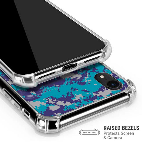 NBA Charlotte Hornets Digi Camo iPhone XR Clear Case