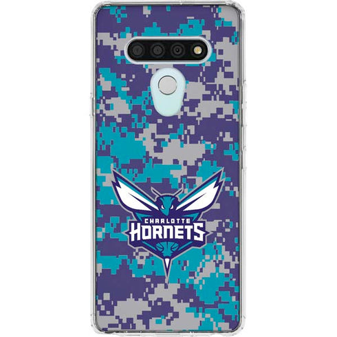 NBA Charlotte Hornets Digi Camo LG Stylo 6 Clear Case