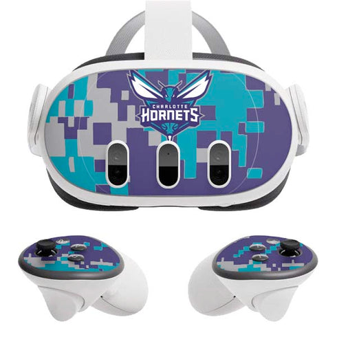 NBA Charlotte Hornets Digi Camo Meta Quest 3 Skin