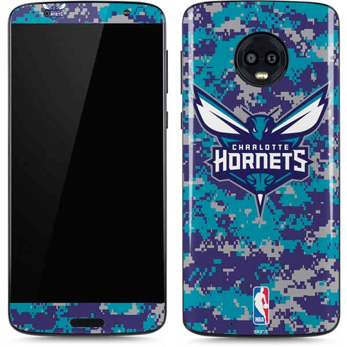 NBA Charlotte Hornets Digi Camo Moto G6 Skin