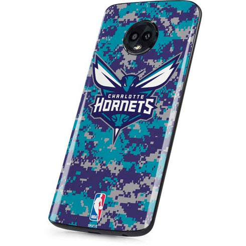 NBA Charlotte Hornets Digi Camo Moto G6 Skin