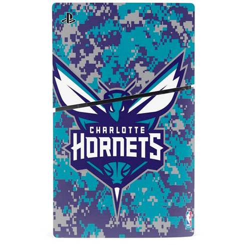 NBA Charlotte Hornets Digi Camo PS5 Slim Disk Bundle Skin