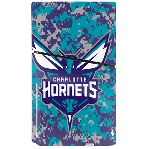 NBA Charlotte Hornets Digi Camo PS5 Slim Disk Bundle Skin