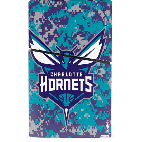 NBA Charlotte Hornets Digi Camo PS5 Slim Digital Edition Bundle Skin