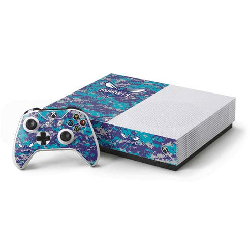 NBA Charlotte Hornets Digi Camo Xbox One S All-Digital Edition Bundle Skin