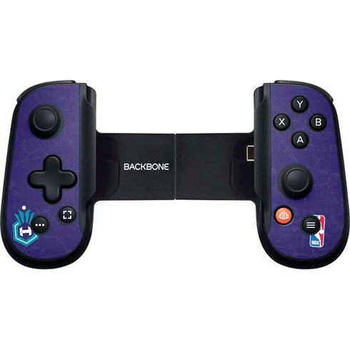 NBA Charlotte Hornets Distressed-Purple Backbone One for iPhone Game Controller Skin