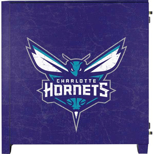 NBA Charlotte Hornets Distressed-Purple Corsair 4000D Tempered Glass Mid-Tower ATX Case Skin
