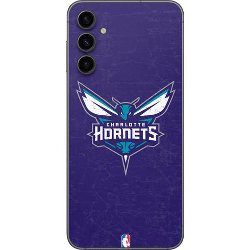 NBA Charlotte Hornets Distressed-Purple Galaxy A14 5G Skin