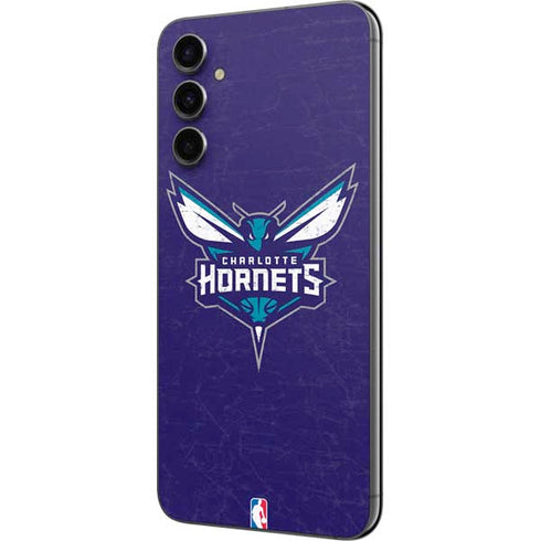 NBA Charlotte Hornets Distressed-Purple Galaxy A14 5G Skin