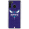NBA Charlotte Hornets Distressed-Purple Galaxy A21 Clear Case