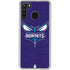 NBA Charlotte Hornets Distressed-Purple Galaxy A21 Clear Case