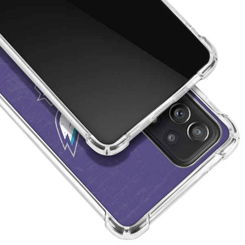 NBA Charlotte Hornets Distressed-Purple Galaxy A72 5G Clear Case