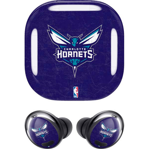 NBA Charlotte Hornets Distressed-Purple Galaxy Buds Pro Skin