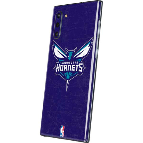 NBA Charlotte Hornets Distressed-Purple Galaxy Note 10 Skin