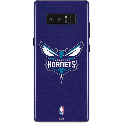 NBA Charlotte Hornets Distressed-Purple Galaxy Note 8 Skin