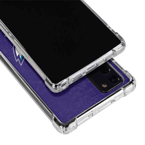 NBA Charlotte Hornets Distressed-Purple Galaxy Note20 5G Clear Case