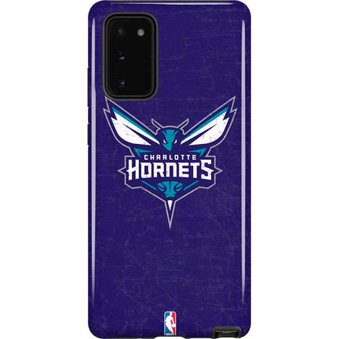 NBA Charlotte Hornets Distressed-Purple Galaxy Note20 5G Pro Case