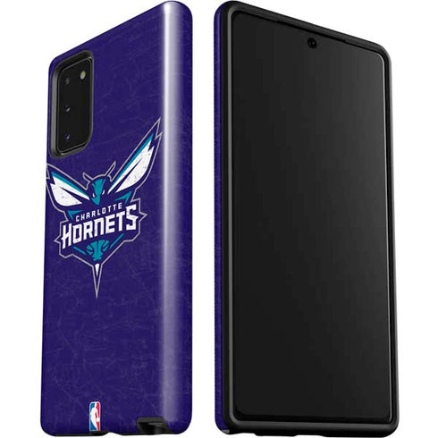 NBA Charlotte Hornets Distressed-Purple Galaxy Note20 5G Pro Case