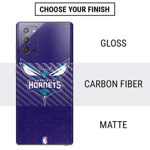 NBA Charlotte Hornets Distressed-Purple Galaxy Note20 5G Skin