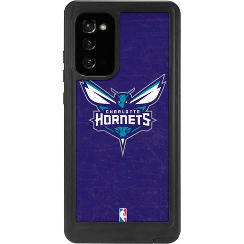 NBA Charlotte Hornets Distressed-Purple Galaxy Note20 5G Waterproof Case