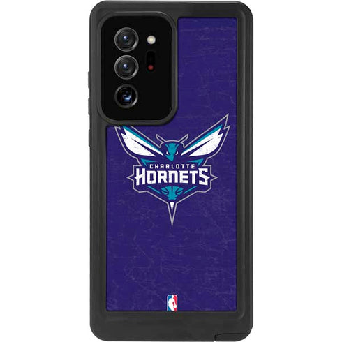 NBA Charlotte Hornets Distressed-Purple Galaxy Note20 Ultra 5G Waterproof Case