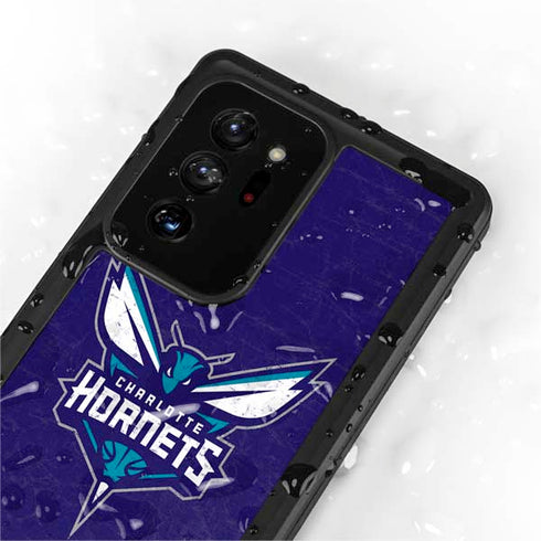NBA Charlotte Hornets Distressed-Purple Galaxy Note20 Ultra 5G Waterproof Case