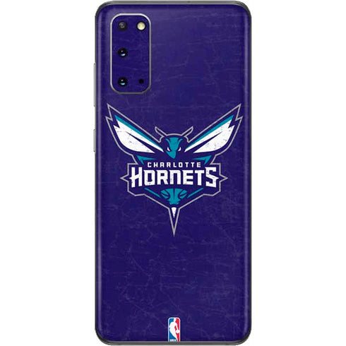 NBA Charlotte Hornets Distressed-Purple Galaxy S20 Skin