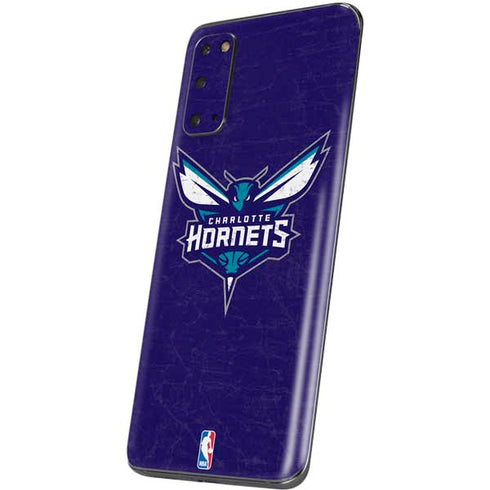 NBA Charlotte Hornets Distressed-Purple Galaxy S20 Skin