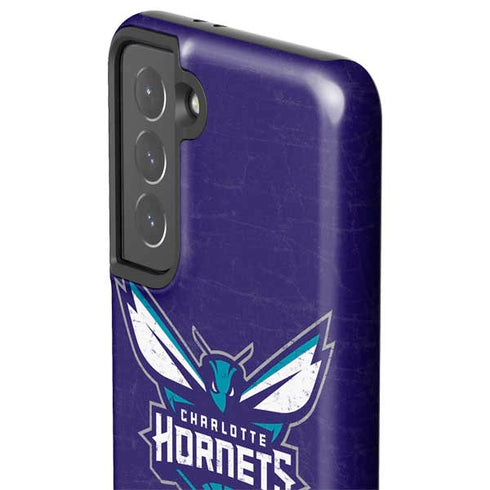 NBA Charlotte Hornets Distressed-Purple Galaxy S21 5G Pro Case