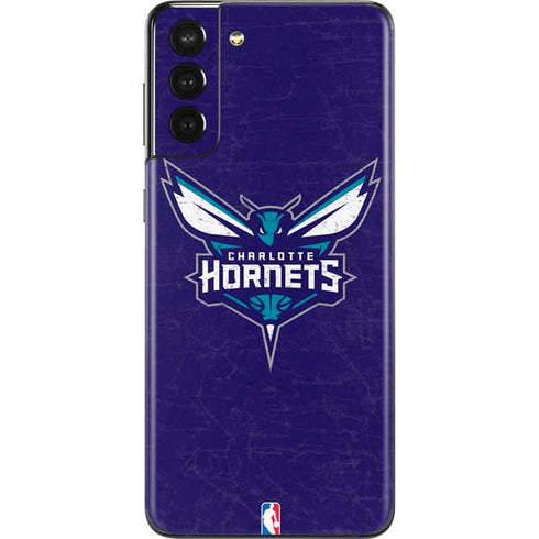 NBA Charlotte Hornets Distressed-Purple Galaxy S21 Plus 5G Skin