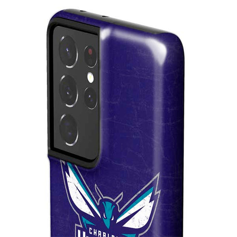 NBA Charlotte Hornets Distressed-Purple Galaxy S21 Ultra 5G Pro Case